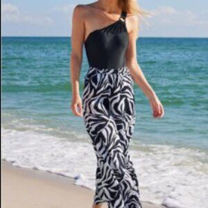 VENUS Zebra Palazzo Pant Ocean Bliss